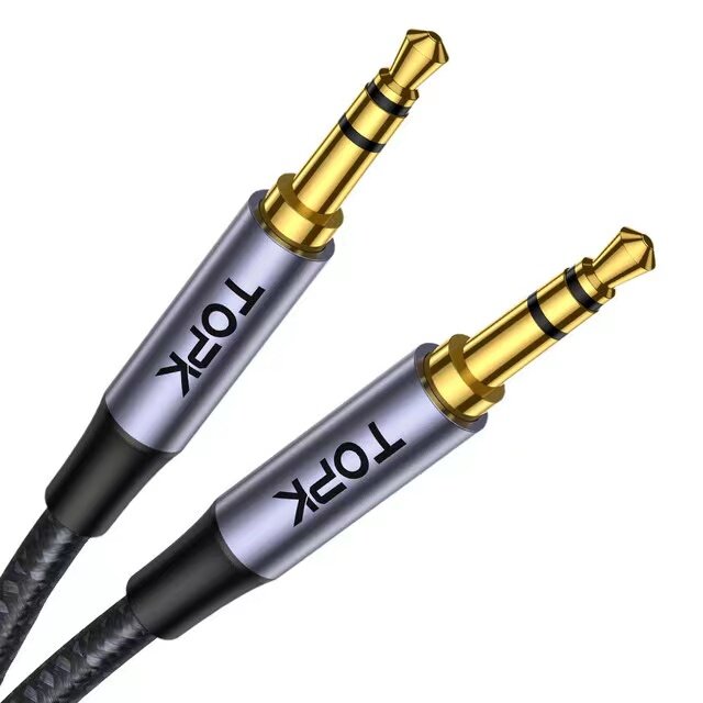 TOPK YP13 3.5mm Male naar Male Multi-functionele AUX Kabel voor Microfoon voor iPod Speaker TV Compu