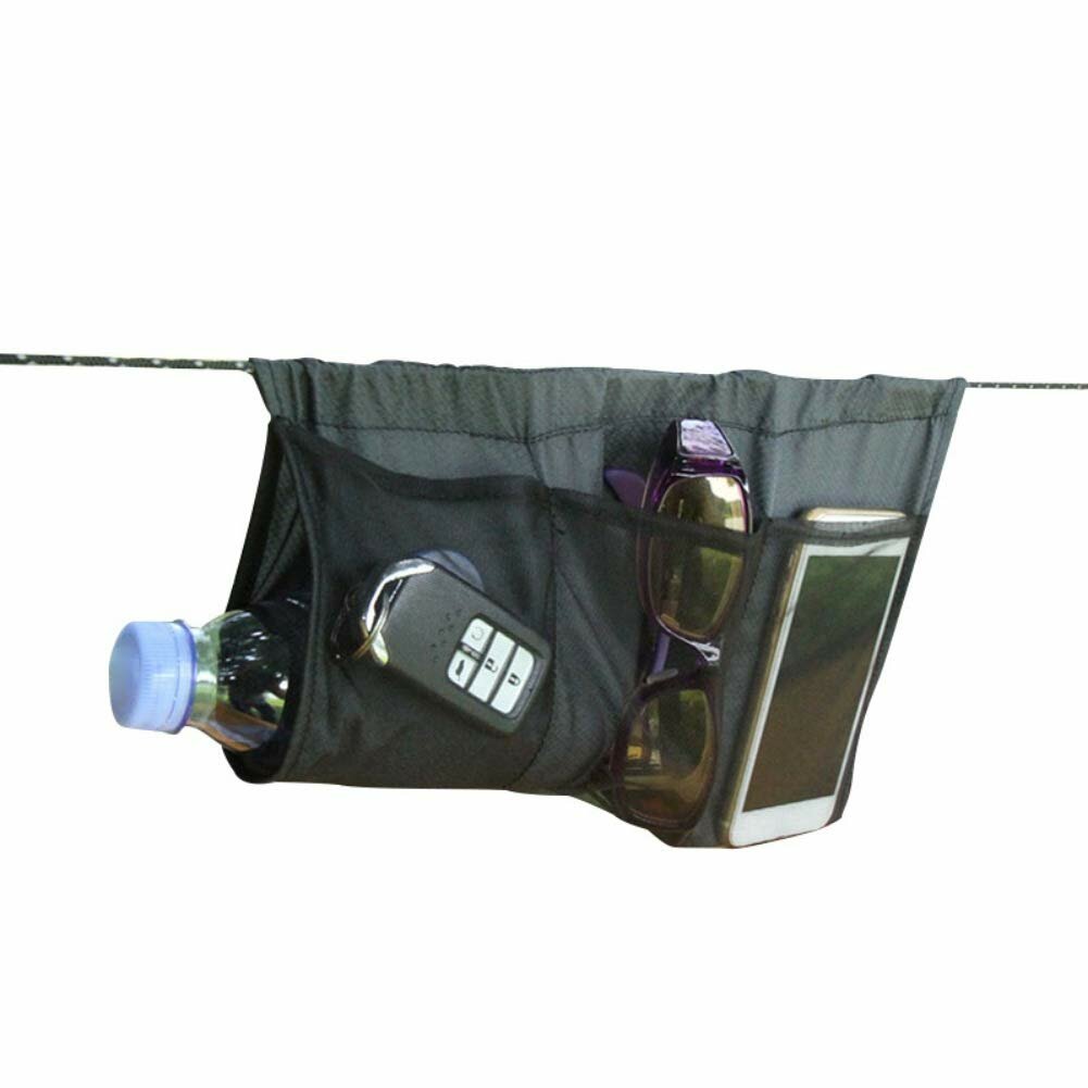 Lichtgewicht opvouwbare opbergtas voor hangmat en campingketel met ophanghaken.