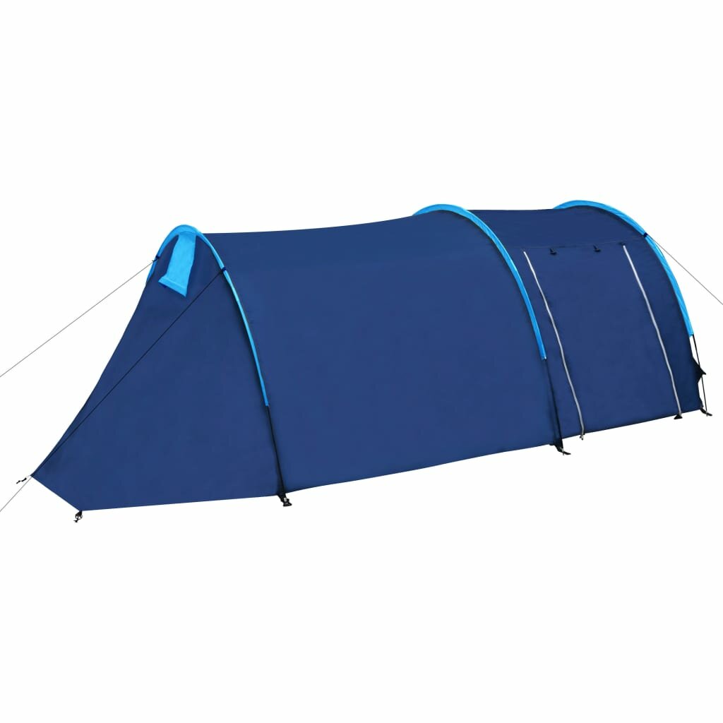 [US Direct] 防水 キャンプ テント 2~4人用 トンネル テント キャンプ ハイキング 旅行用 ファイバーグラス ポール ブルー