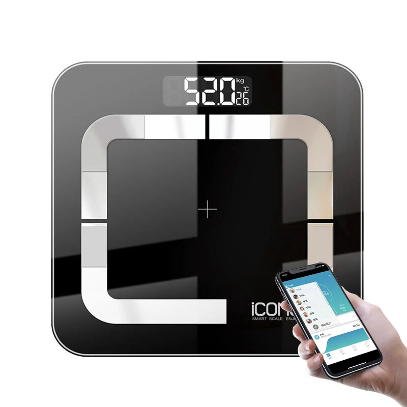 

ICOMON i31 Smart Body Weight Шкала Digital Ванная комната Body Fat Bmi Шкала Bluetooth Человеческий вес bmi Взвешивание