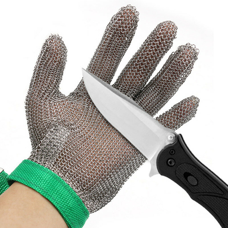 304 roestvrijstalen beschermende handschoenen Grade niveau 5 snijbestendige handschoenen Mesh metaal