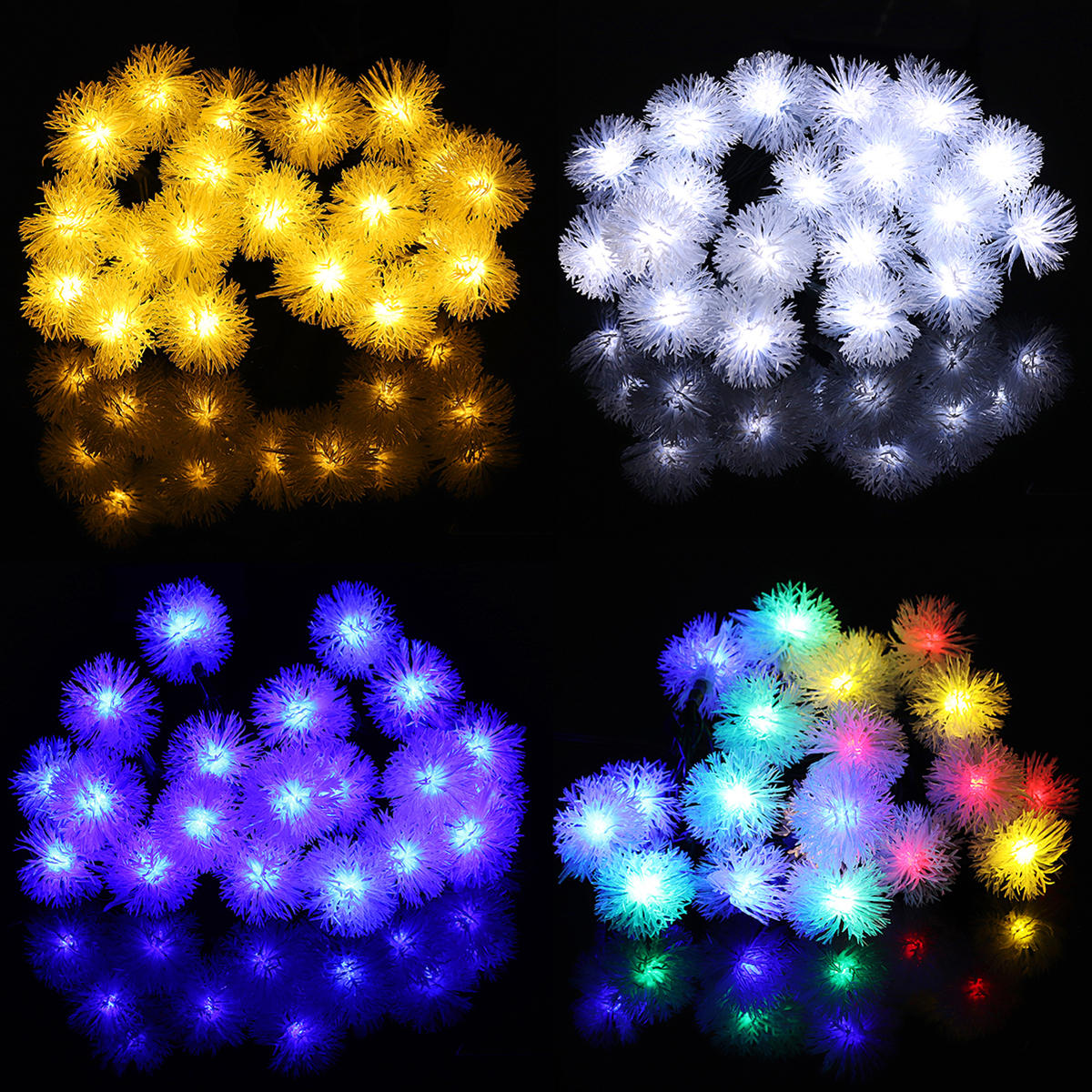 4.8 M Zonne-energie Lichtregeling 20 LED Christmas Fairy String Light Party Outdoor Patio Decor Lamp
