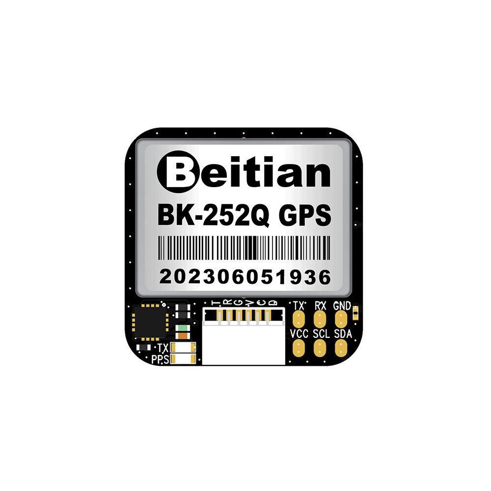 Beitian BK-252Q GPS Module With QMC5883 Compass NMEA UBX Dual Protocol Drone UAV GNSS Receiver Module for FPV Return Res