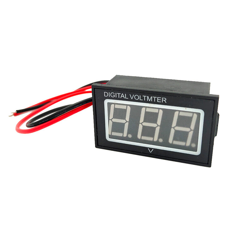 0.36inch LED Digitale Waterdichte Voltmeter DC 0-30V Panel Amp Volt Display Twee Lijn Volt Meter voo