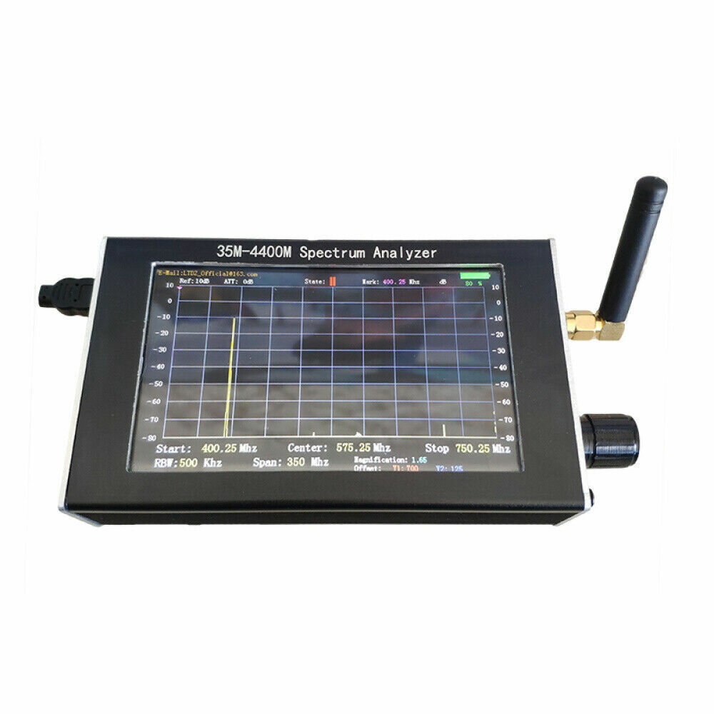 ADF4351 35M-4400MHZ 4,3 inch TFT LCD-kleurenscherm Digitale handheld spectrumanalysator