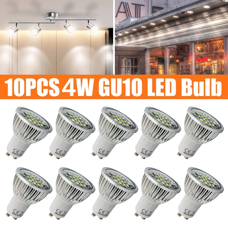 10PCS 4W GU10 5630SMD LED-lamp Koel wit Spotlight Verlichting Decoratie AC220V