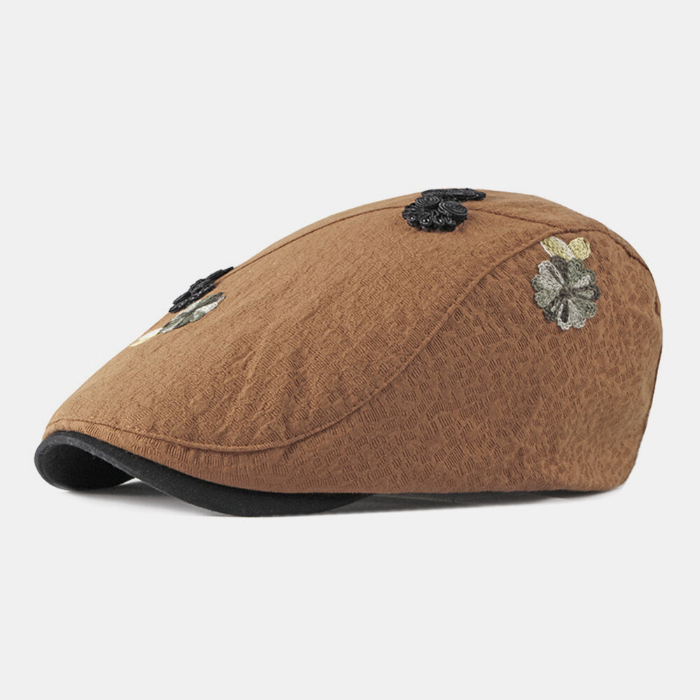 

Unisex Cotton Ethnic Style Casual Personality Sunvisor Flat Hat Forward Hat Beret Hat