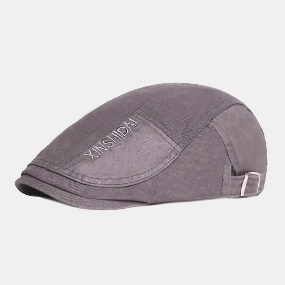 

Men Cotton Patchwork Color Casual Fashion Sunvisor Flat Hat Forward Hat Beret Hat