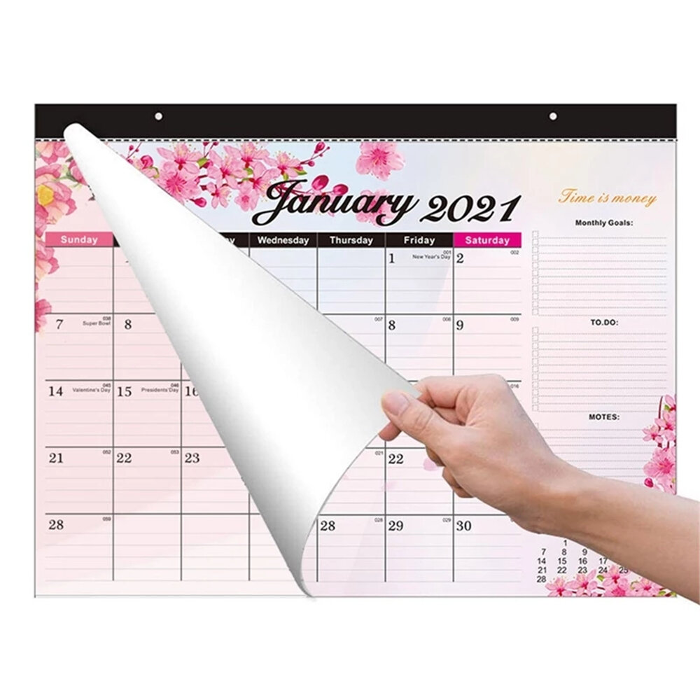 1 st 2021 Engelse Versie Bureaukalender Muur Kalender Jaar Planner Dagelijks Plan voor Business Offi