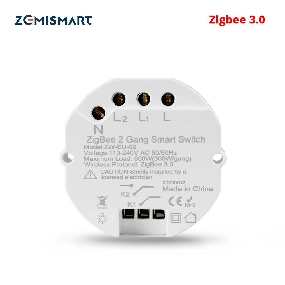 

Zemismart Zigbee3.0 Smart Light Switch DIY Module SmartThings Tuya Control Alexa Google Home 1 Way 2 Way