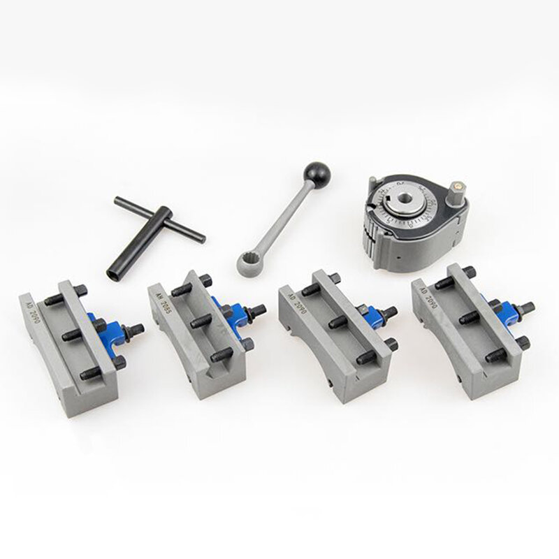 Machifit 5pcs A Type Tool Post Holder Set with AD2090 AH2090 Tool Holder for Swing 150-300mm Mini Lathe