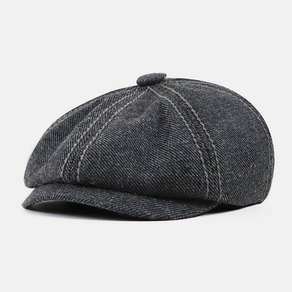 

Men Retro British Adjustable Elastic Band Octagonal Hat Outdoor Casual Sunshade Beret Cap Newsboy Hat