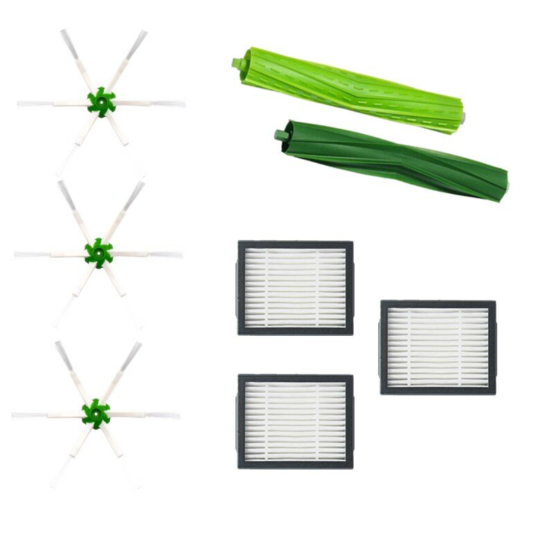 

8pcs Replacements for iRobot E5 E6 i7 i7+ Vacuum Cleaner Parts Accessories Main Brushes*2 Side Brushes*3 HEPA Filters*3