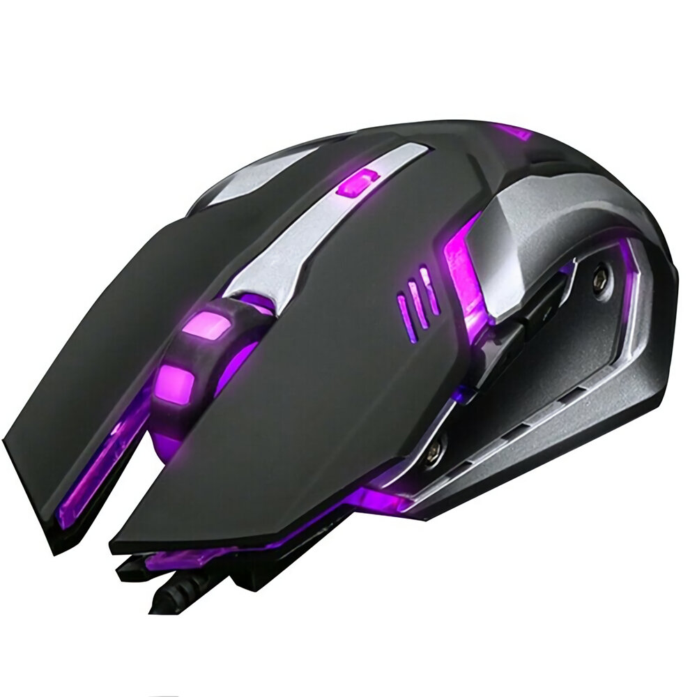 

GAMEDIAS V1 Wired Mouse Optical USB Gaming Mouse 3200DPI RGB Backlit 6 Buttons Gaming Mice