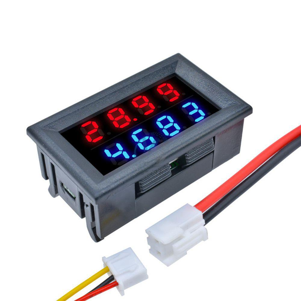 DC 200V 10A 0.28 Inch Mini Digital Voltmeter Ammeter 4 Bit 5 Wires Voltage Current Meter with LED Du