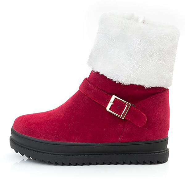 Image of Damen Winter Ankle Stiefel Zipper Pelz Futter Warm Schnee Stiefel