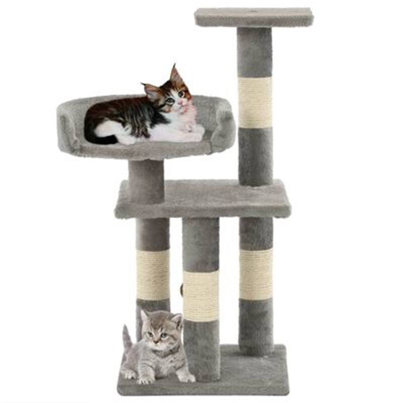 [EU Direct] 65cm vidaXL 170607 Cat Tree with Sisal Scratching Posts Climbing Mat Protecting Furnitur