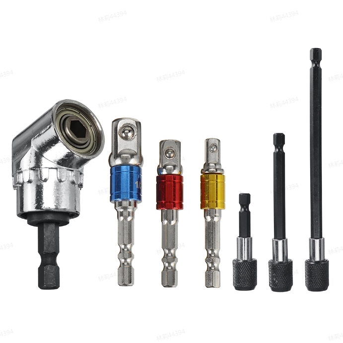 105 degree electric drill corner changer tool set with extension rod and flexible shaft color extension rod