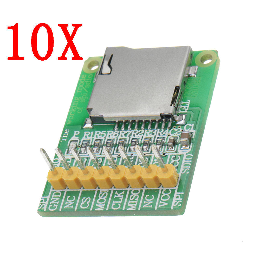 10 stks 3.5 V / 5 V Micro Sd-kaart Module Tf-kaartlezer SDIO / SPI Interface Mini Tf-kaart Module