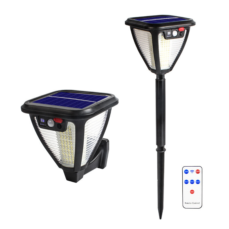 

100 LED Solar Lantern Outdoor Solar Wall Lights 360° Angle Illumination Solar Motion Sensor Lawn Lights with USB Chargin