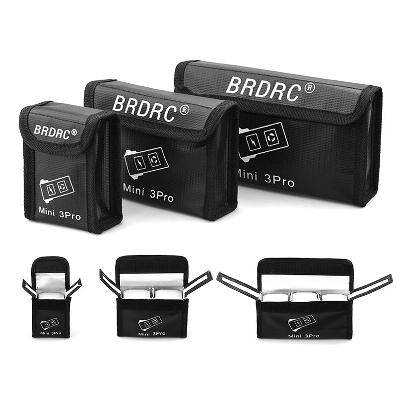 BRDRC Batterijveiligheid Explosieveilige batterij opbergtas voor DJI Mini 3 Pro Drone