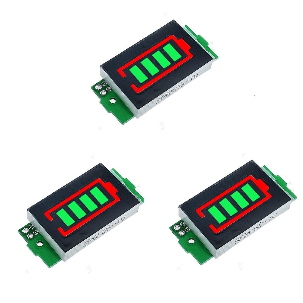 3 stks 1S-8S Enkele 3.7 V Lithium Batterij Capaciteit Indicator Module 4.2 V Groene Display Elektris