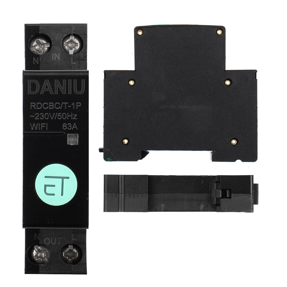 DANIU 1P WIFI Circuit Breaker Smart Time Timer Relay Switch Voice Remote Control by Tuya APP Smart H