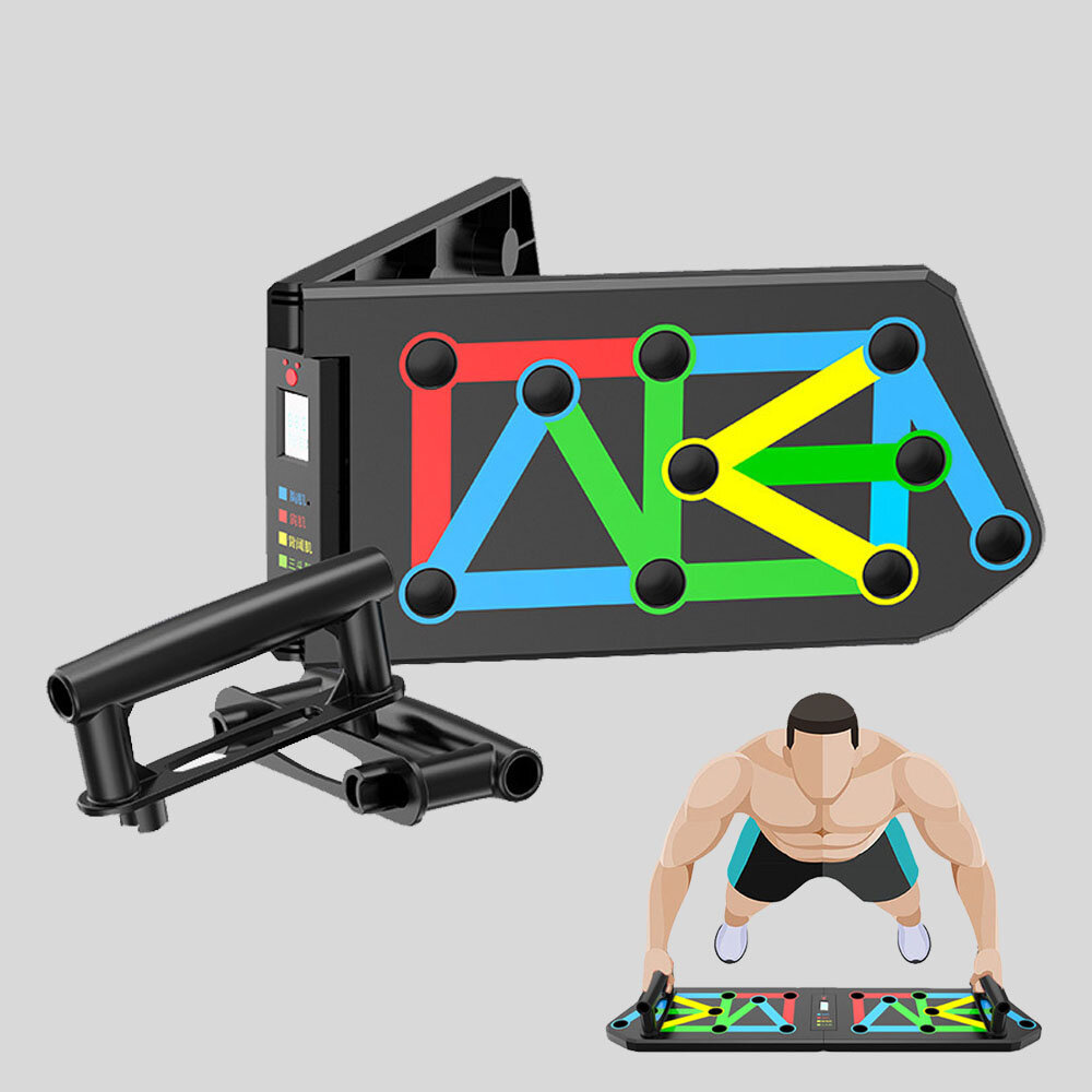 KALOAD 13-in-1 Electronic Counting Push-up Stands Support BoardProtable Multifunction Abdominal Musc