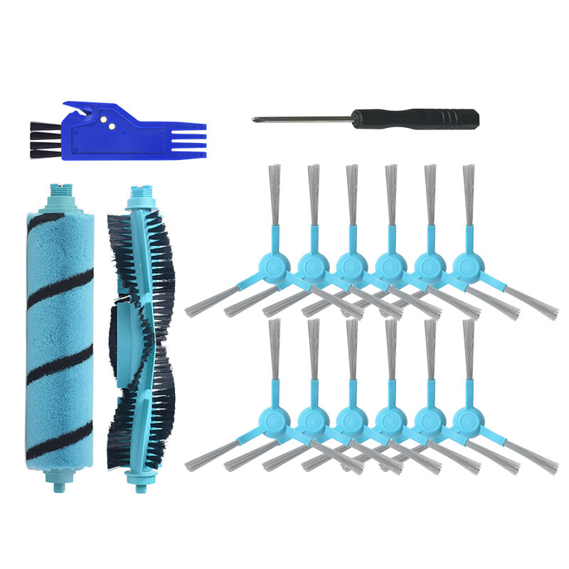 

16pcs Replacements Pars for Xiaomi Mijia STYJ02YM Viomi V2 V2 Pro Conga 3090 4090 Vacuum Cleaner Side Brushes*12 Blue Fl
