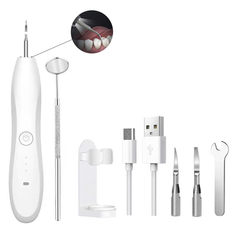 

Ultrasonic Dental Calculus Remover Electric Tooth Stain Removal Toothbrush 3 Mode Adjustable Tooth Cleaner with LED Auxi