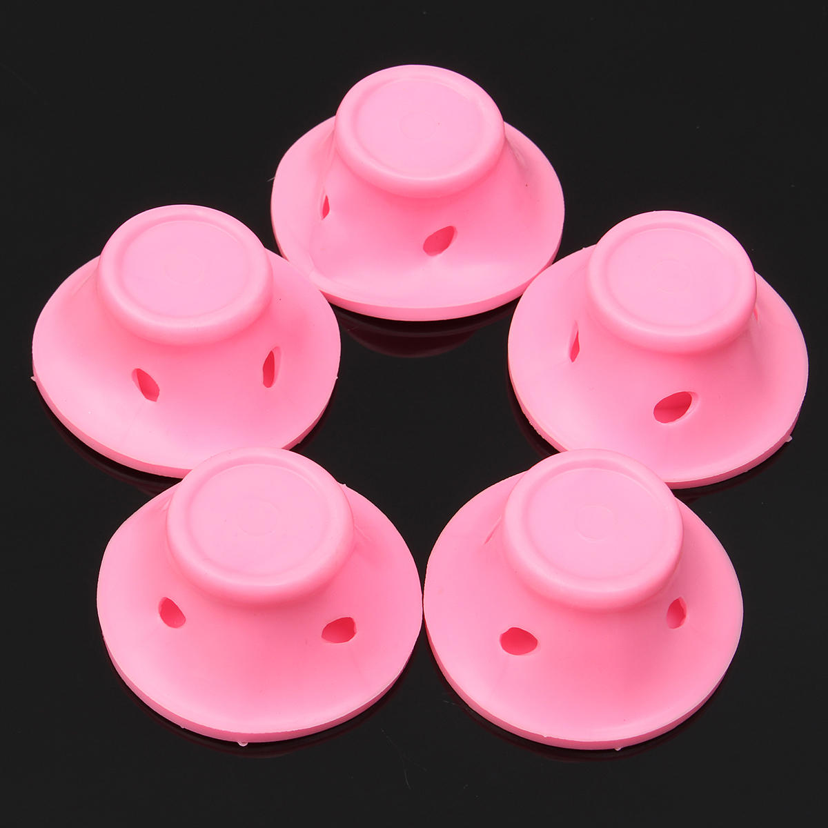 10pcs silicone hair curling diy roller curler soft rubber home salon ...