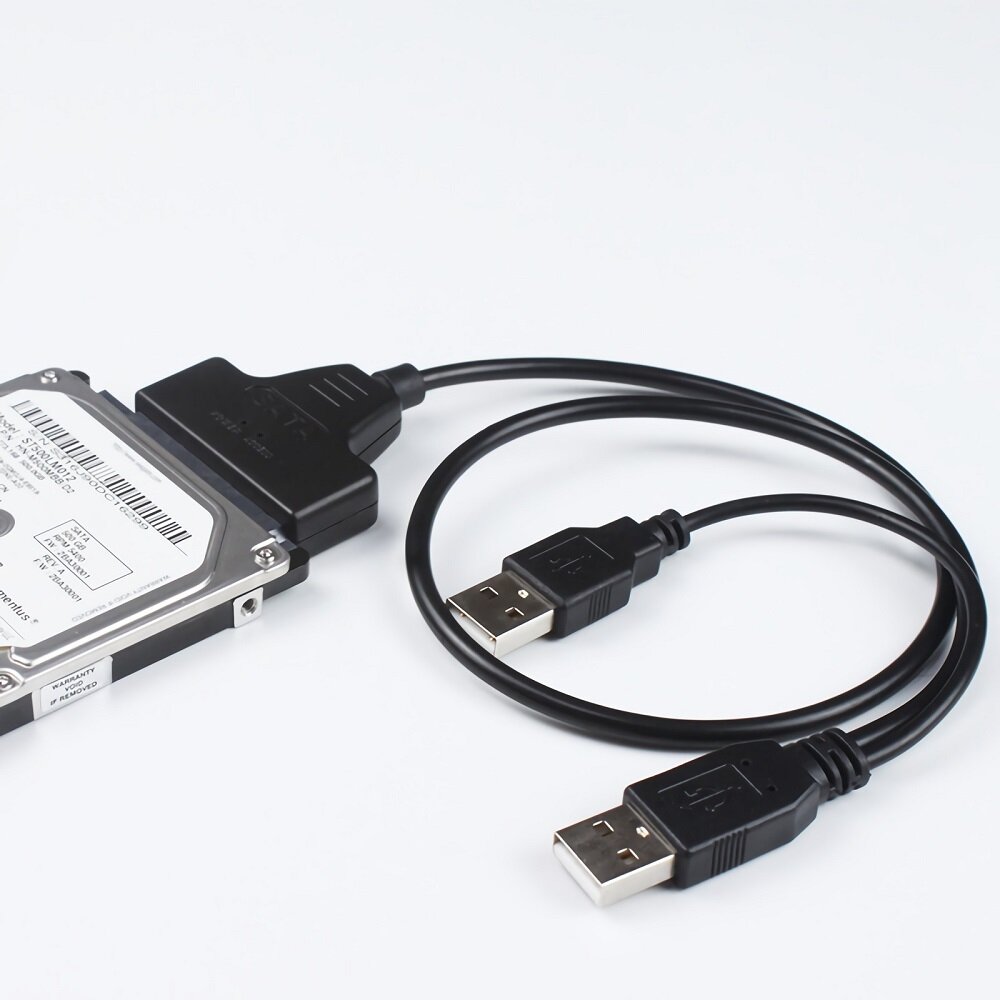 EVLLIE VL1909 USB 2.0からSATAハードドライブへの変換ケーブルアダプターSSD HDD変換アダプター（2.5インチハードドライブ用）