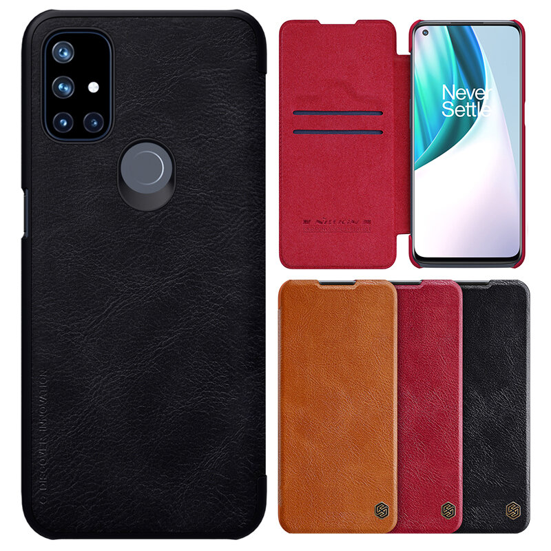 Nillkin for OnePlus Nord N10 5G Case Bumper Flip Shockproof with Card Slot PU Leather Full Cover Pro
