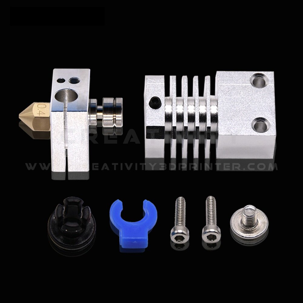 Creativity® Direct Upgrade MK8 CR10 Extruder Heatsink All Metal Hotend 3D Parts for CR-10 Ender 3 with MK8 Nozzle CR10 H