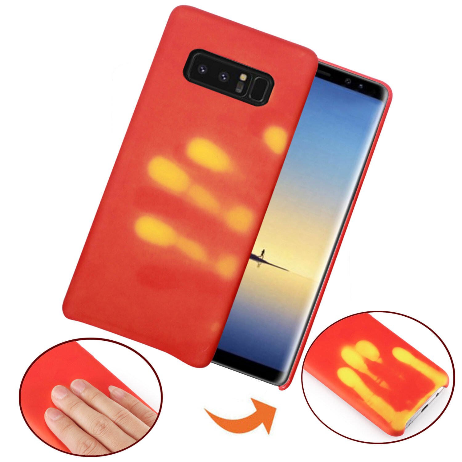 Physical Thermal Sensor Discoloration Soft TPU Case for Samsung Galaxy Note 8