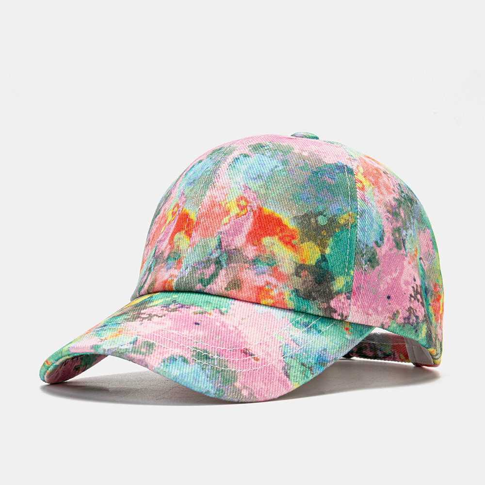 

Collrown Unisex Color Graffiti Fashion Young Curve Brim Sunshade Baseball Hat