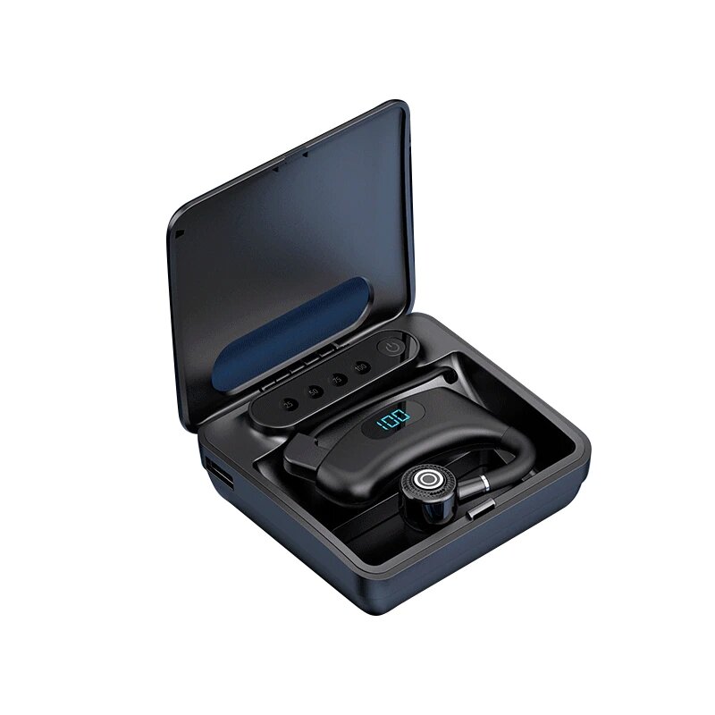 

Bakeey V12 bluetooth V5.0 Earphone Wireless Earhook Flexible HiFi Music HD Calls Half-in-Ear Business Drive Sports Earbu