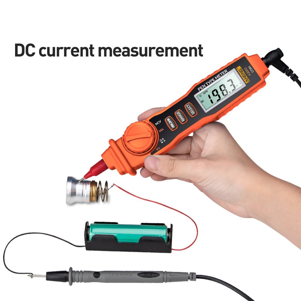 

ANENG A3002 Digital Multimeter Pen Type 4000 Counts with Non Contact AC/DC Voltage Resistance Diode Continuity Tester To