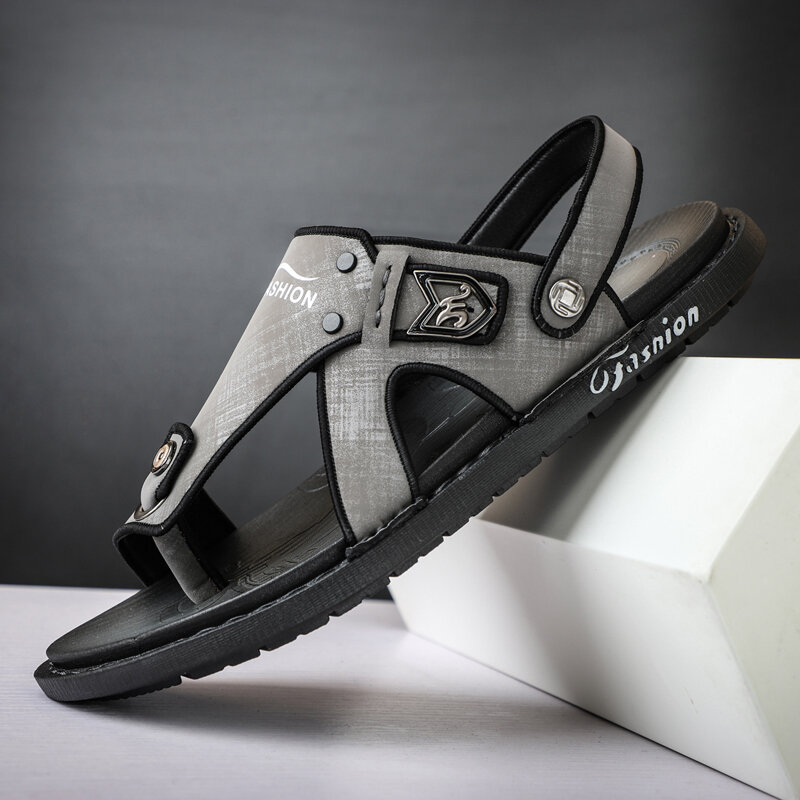 

Men Microfiber Leather Two-ways Soft Breathable Non-slip Casual Outdoor Sandals