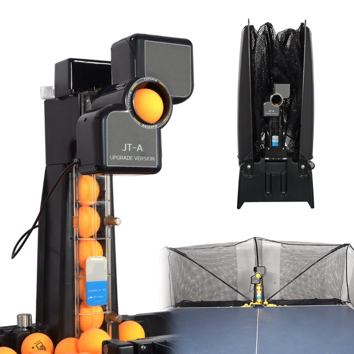 JT-A Tafeltennisrobot Automatische pingpongbalmachine Praktijkrecycling