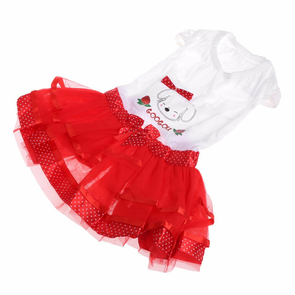 Summer Dog Dress Puppy Party Dress Bubble Fruit Doggy Colorful Skirts