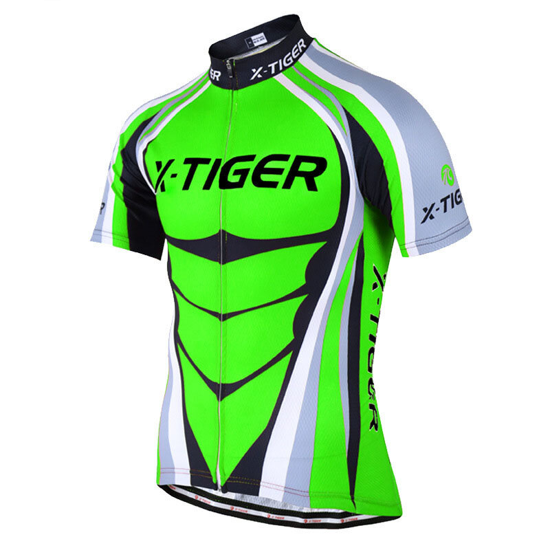 X-Tiger Erkek Bisiklet T-shirt Anti-UV Nefes Alabilen Hızlı Kuruyan Dağ Yol Bisikleti Giysileri Bisiklet Zayıflatıcı Üst.