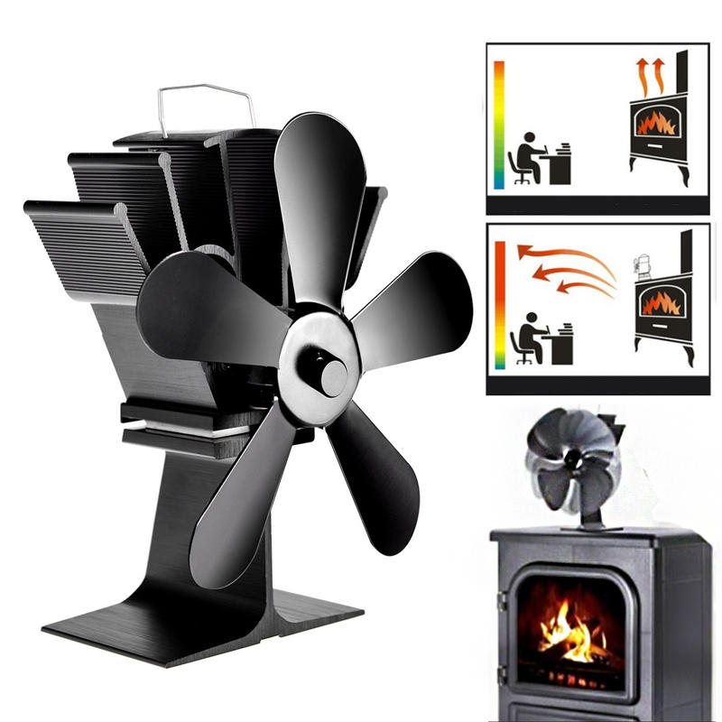 IPRee®8.8inch 5ブレード暖炉ファンBurnストーブ火力熱ファン