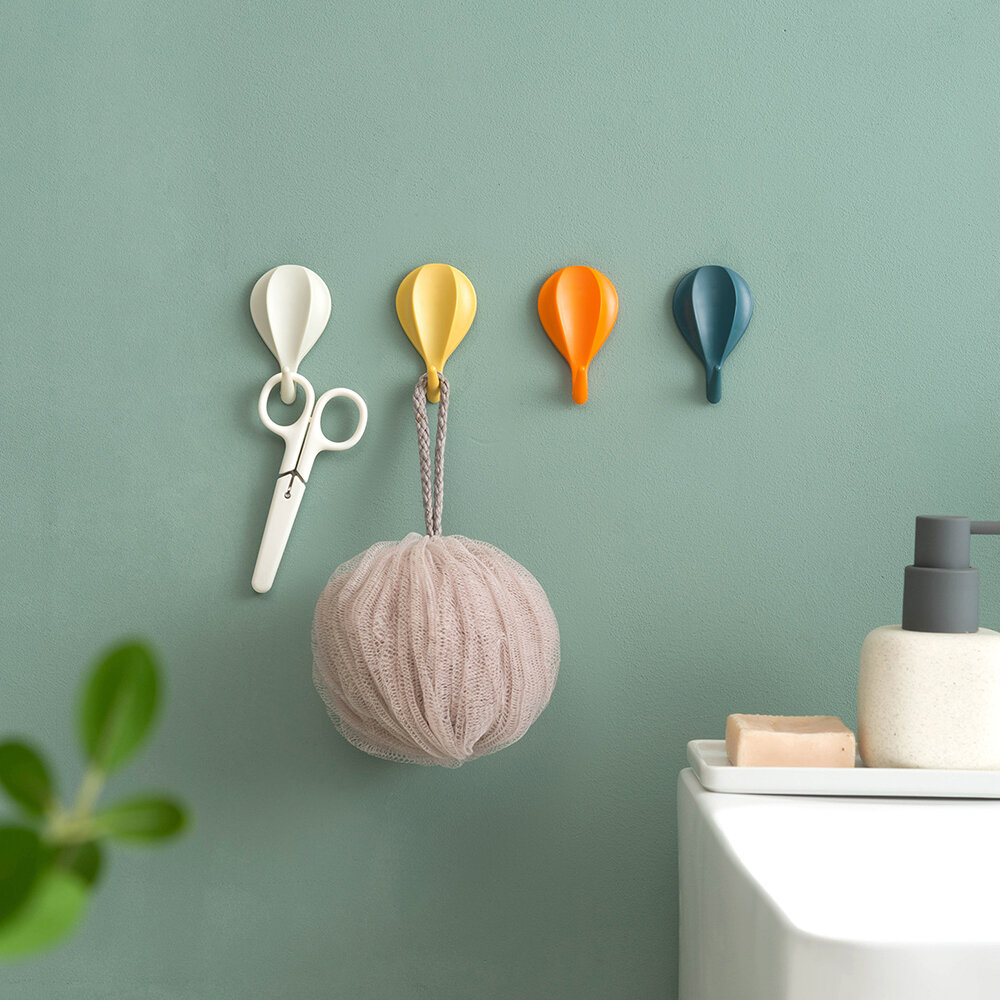 8 Pcs Air Balloon Shape Hooks Wall Hanging Seamless Hook Strong Adhesive for Kitchen Rack Tool