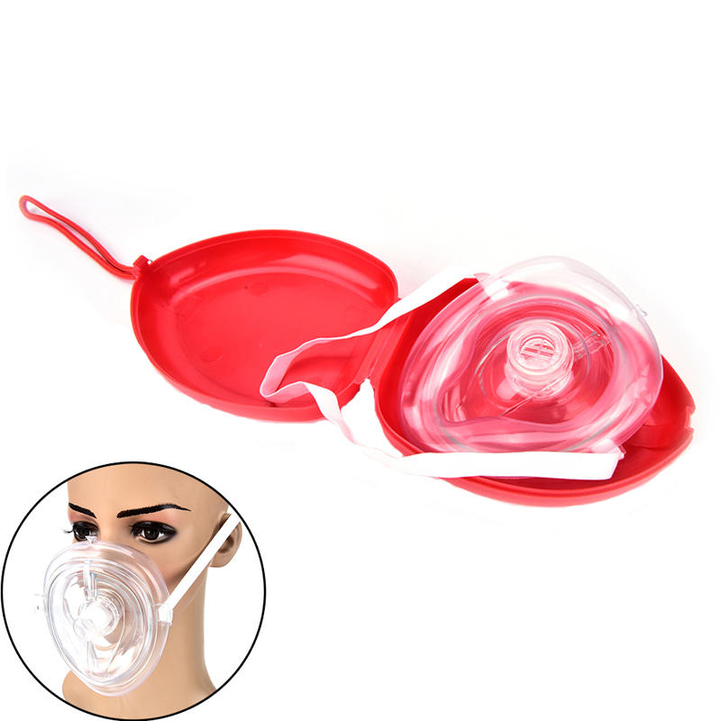 IPRee® Máscara respiratória de emergência portátil com válvula unidirecional para RCP para adultos e crianças ao ar livre