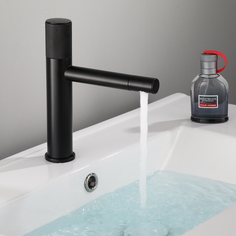 Black Silver Swive Spout Basin Faucet Bathroom Vessel Sink Mixer Tap Single Lever 360 Rotate Hot Col