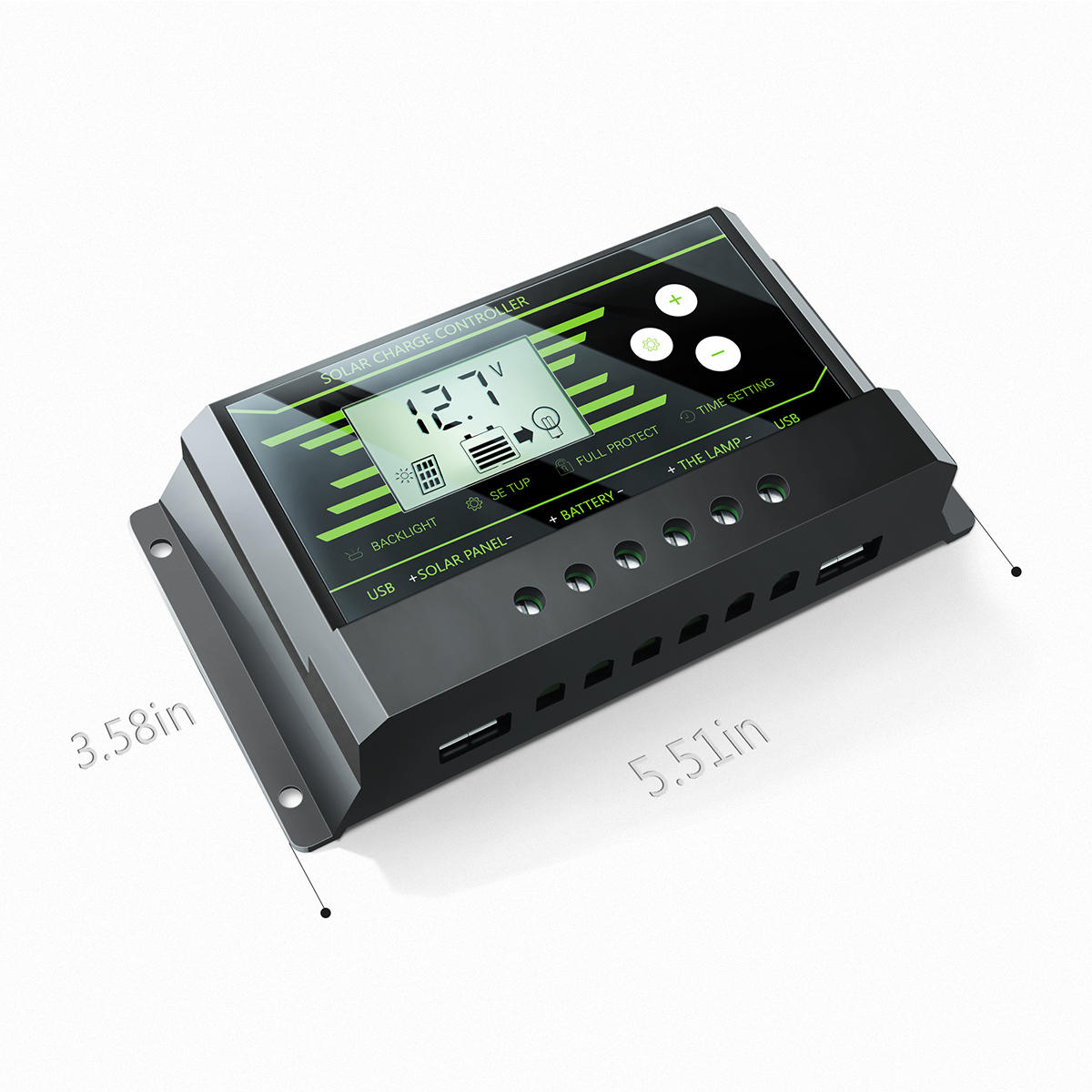 

PWM Solar Controller 30A 12V 24V Auto PV Solar Charge Controller Dual 5V USB Battery Regulator