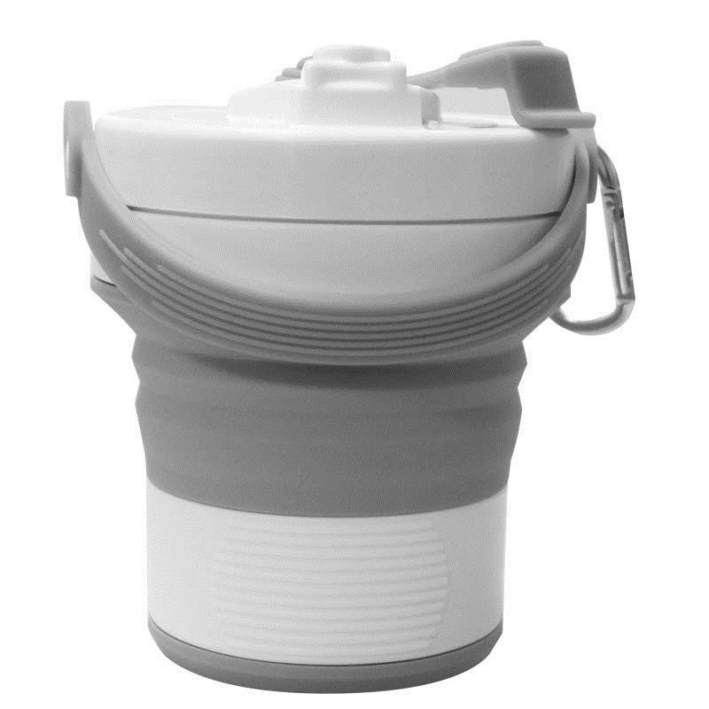 IPRee® 450ml szilikon összecsukható pohár hordozható teleszkópos vízivó palack kávé bögre szalmával