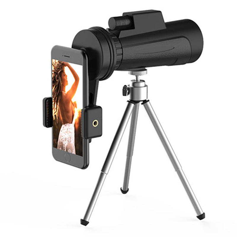 IPRee® 12X50 Monokular mit vollständiger HD-BAK4-Optik, wasserdichtem Tag- und Nachtsichtteleskop, Handyhalterung und Stativ.