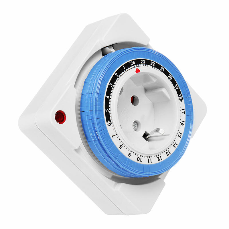 

24-Hour 230V 16A Program Timer Socket Mechanical Outlet Timer EU Plug